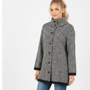 Skovhuus Italian Button-Up Sweater Jacket - Size Small